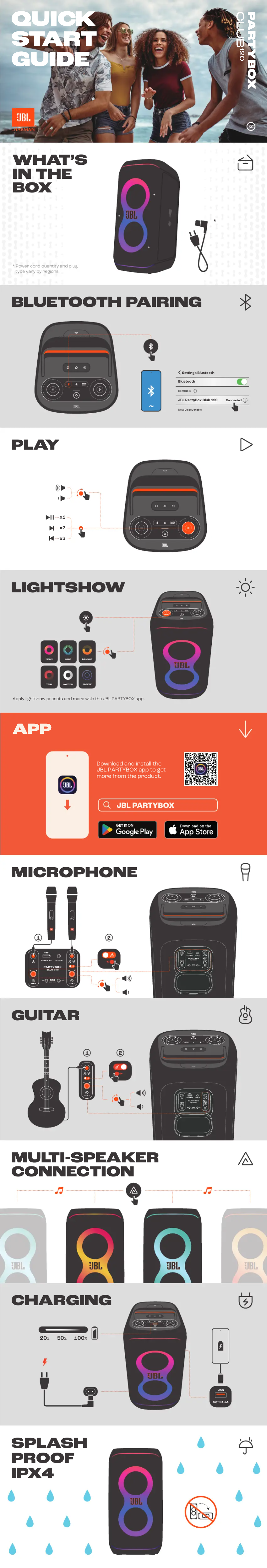 Page n°1 - Manuel utilisateur JBL PartyBox Club 120