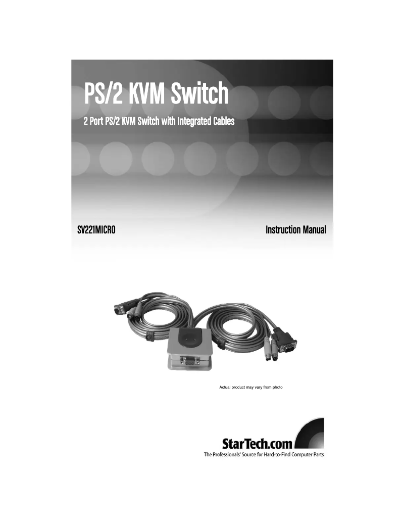 Page 1 de la notice Manuel utilisateur StarTech.com SV221MICRO