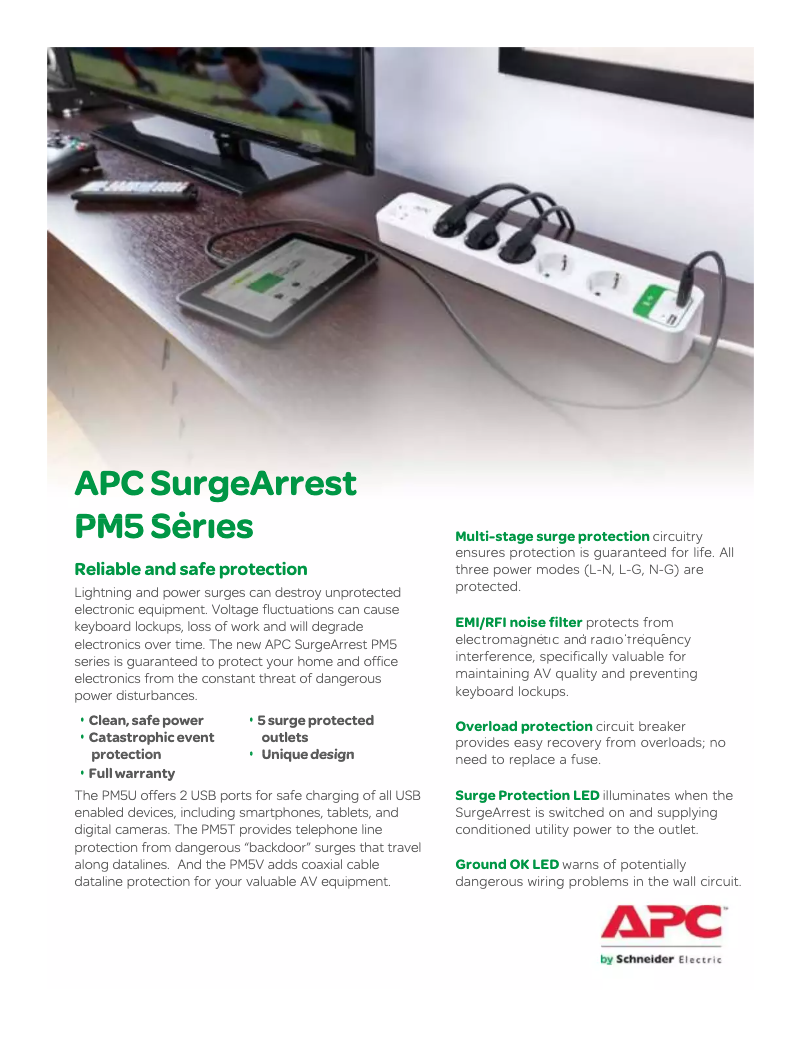 Page n°1 - Manuel utilisateur APC PM5U-FR
