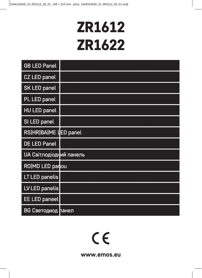Page n°1 - Manuel utilisateur Emos ZR1612