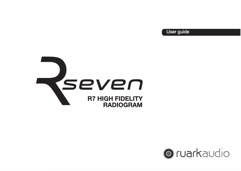 Image de la première page du manuel de l'appareil R7 Mk1 / Mk2