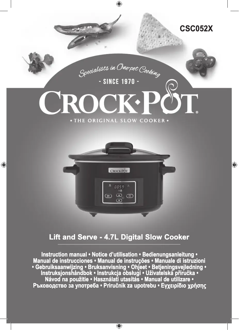 Page 1 de la notice Manuel utilisateur Crock-Pot CR052