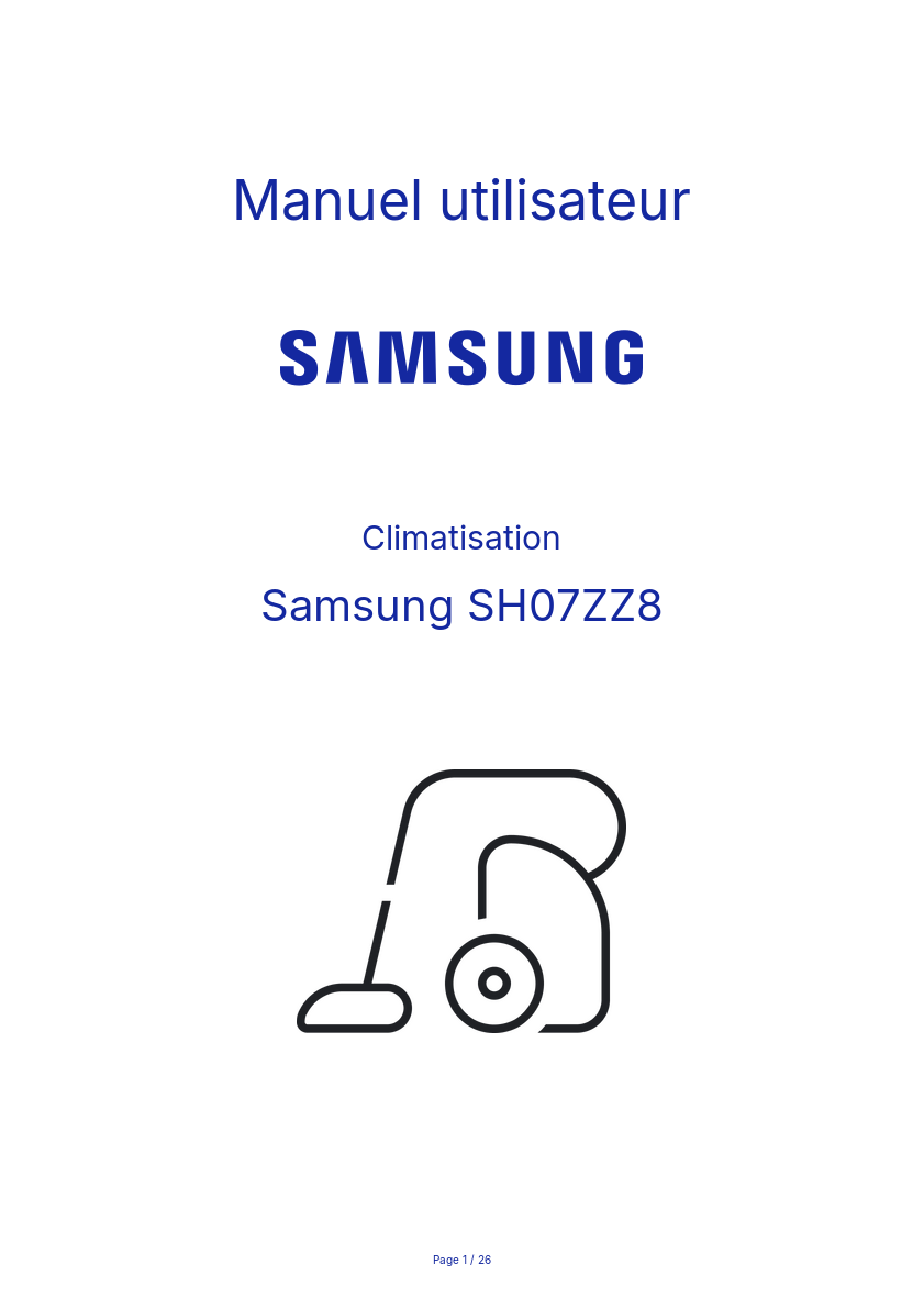 Page n°1 - Manuel utilisateur Samsung SH07ZZ8