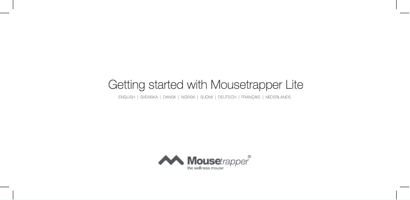 Page 1 de la notice Manuel utilisateur Mousetrapper Lite