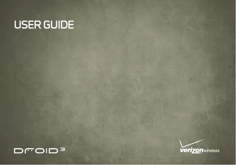 Page 1 de la notice Manuel utilisateur Motorola Droid 3