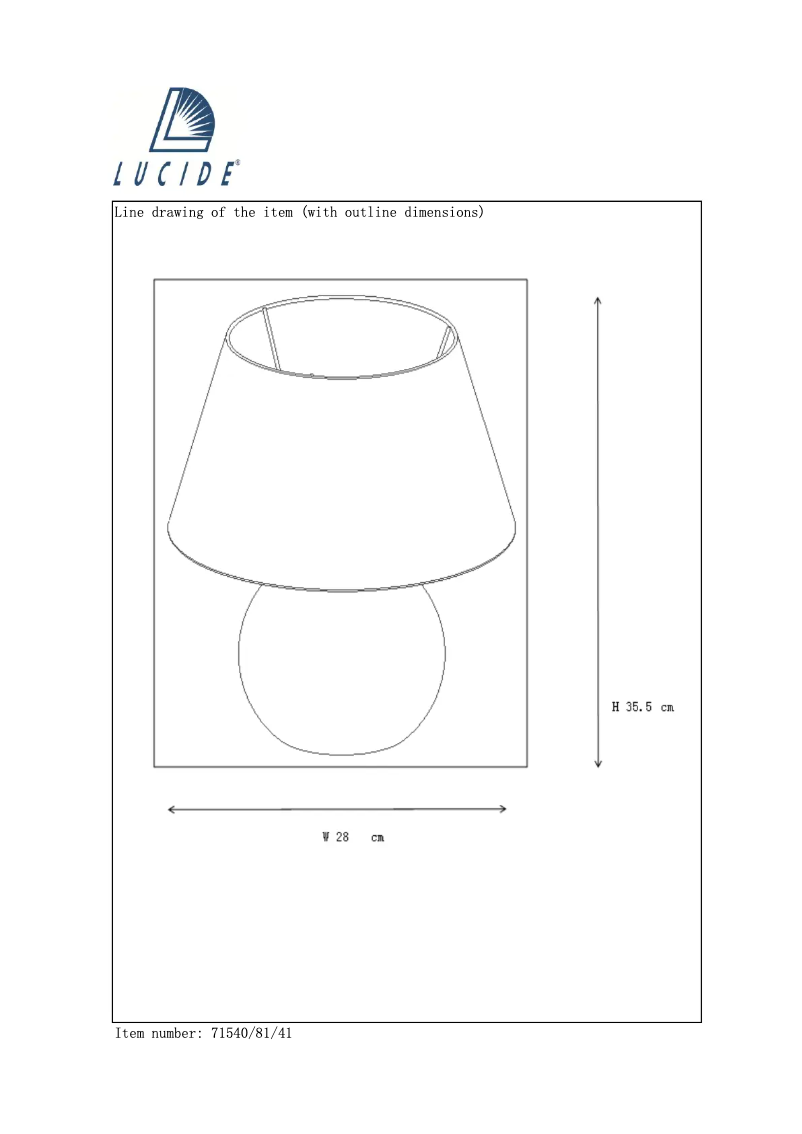 Page 1 de la notice Manuel utilisateur Lucide Boyd 71540/81/41