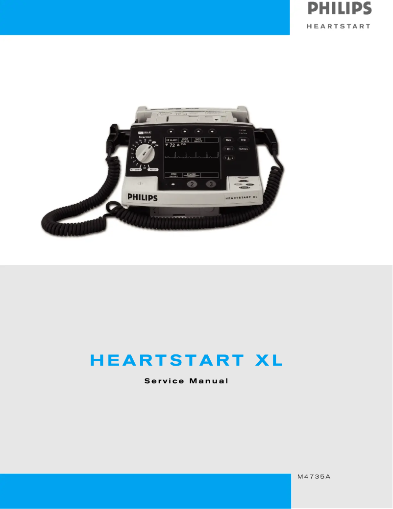 Page 1 de la notice Manuel utilisateur Philips HeartStart XL M4735A
