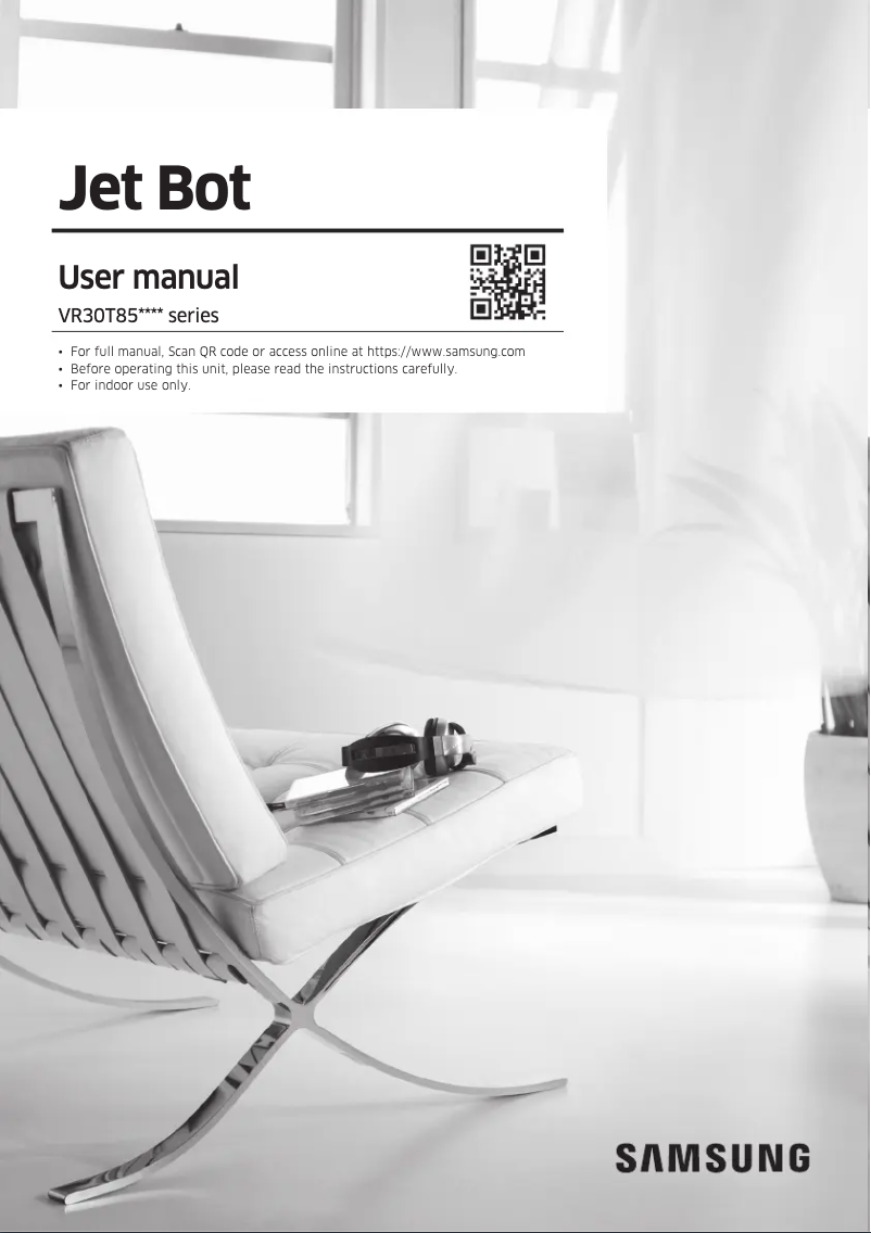 Page 1 de la notice Guide de démarrage rapide Samsung Jet Bot VR30T85513W
