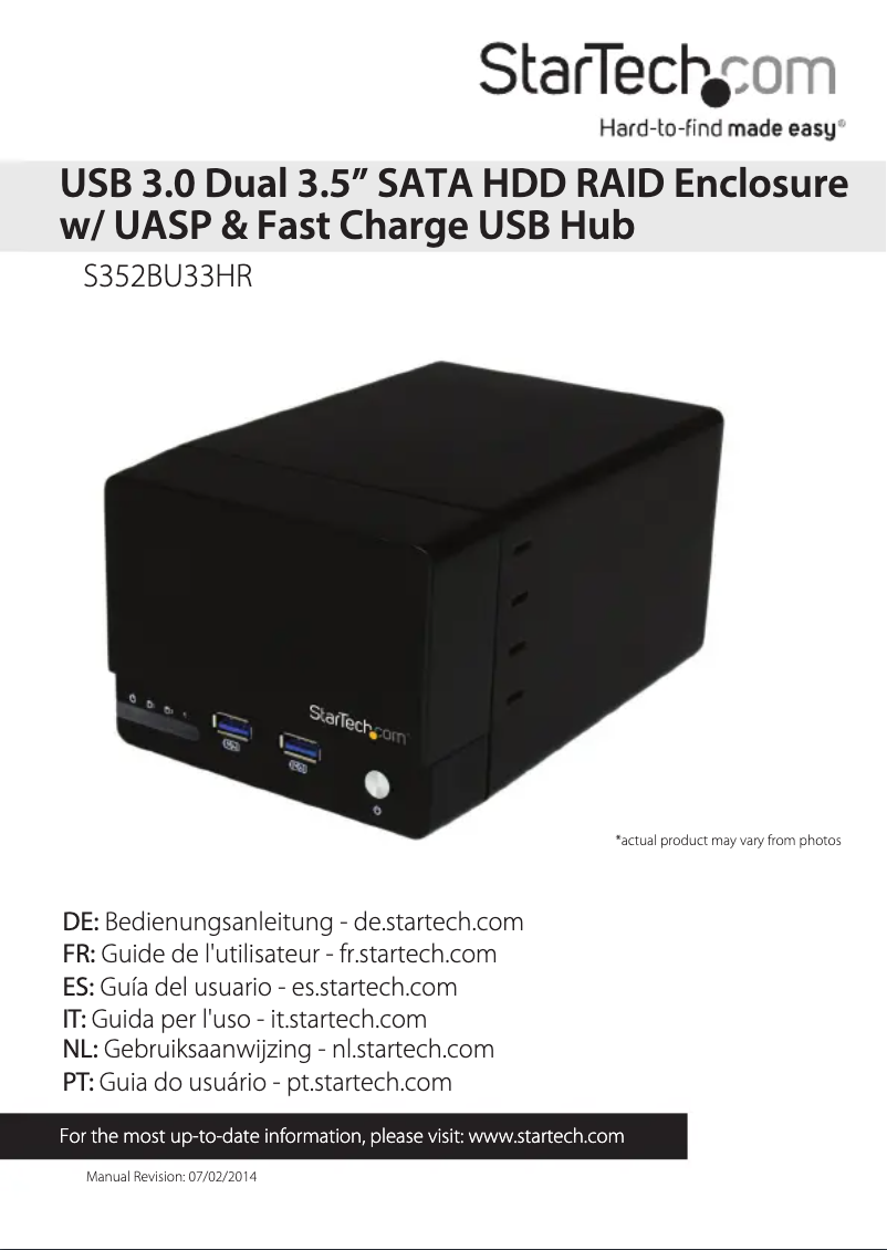 Page n°1 - Manuel utilisateur StarTech.com S352BU33HR
