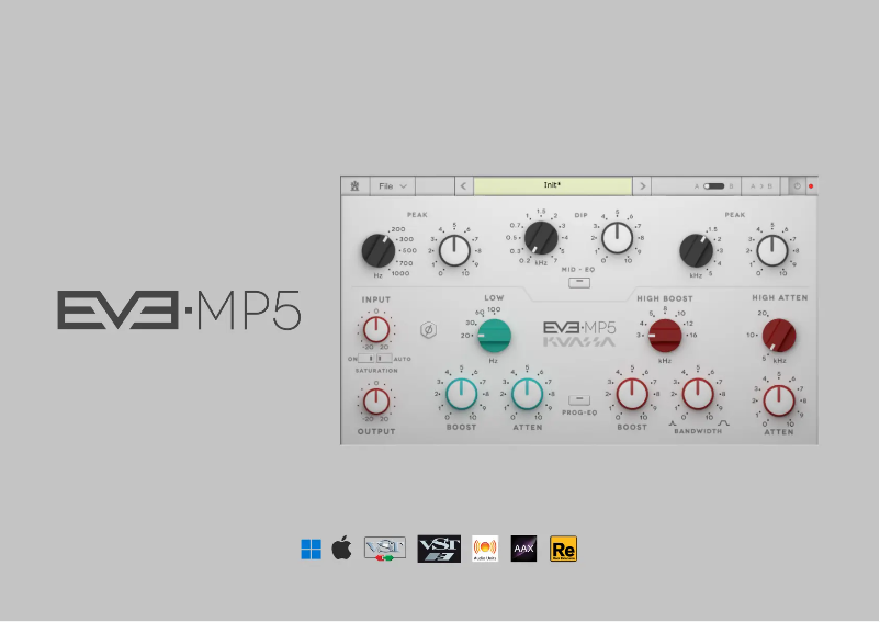 Page 1 of the manual User Manual Kuassa EVE-MP5