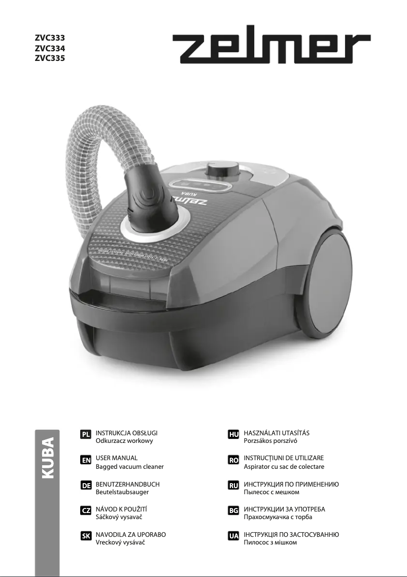 Page 1 de la notice Manuel utilisateur Zelmer ZVC334 KUBA