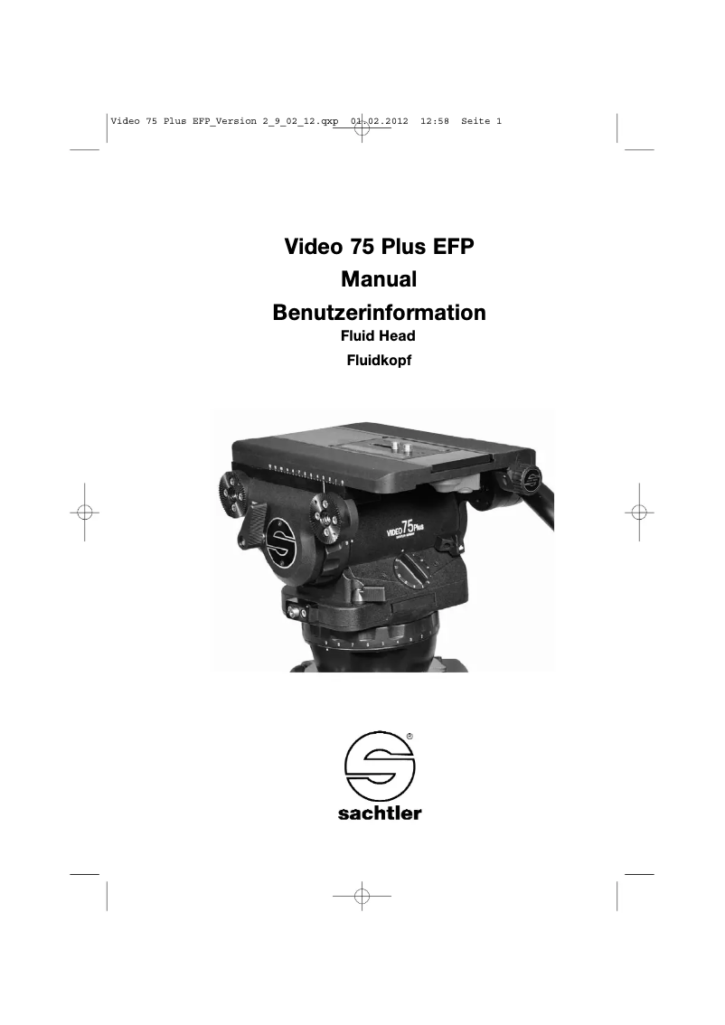 Image de la première page du manuel de l'appareil Video 75 Plus EFP