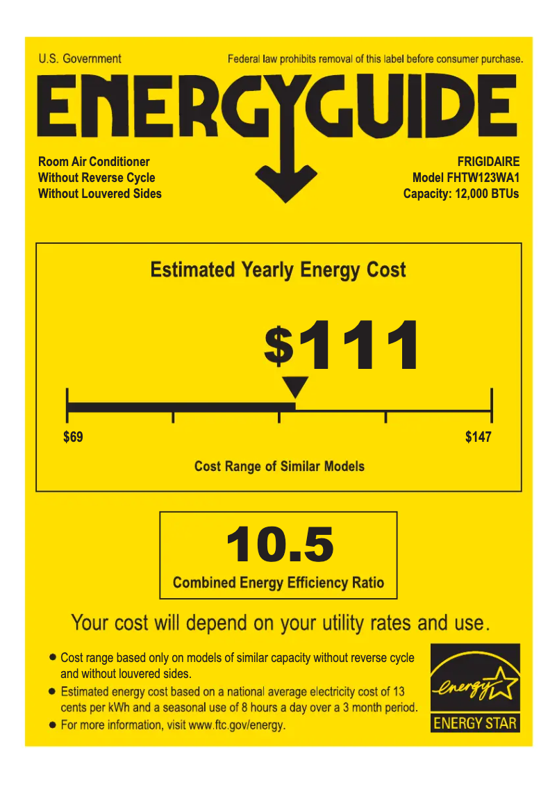 Image de la première page du manuel de l'appareil FHTW123WA1