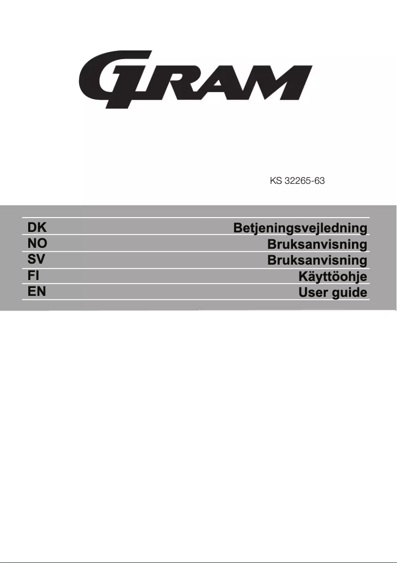 Page n°1 - Manuel utilisateur Gram KS 32265-63