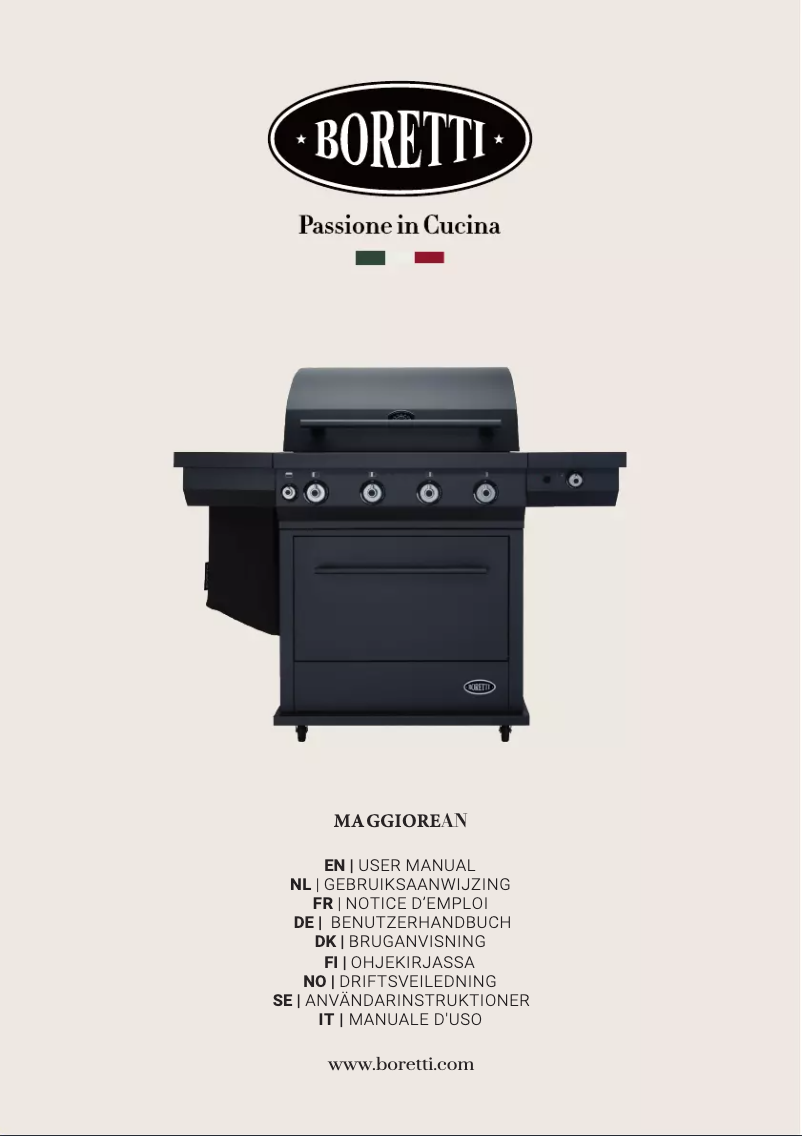 Page 1 de la notice Manuel utilisateur Boretti Maggiore AN