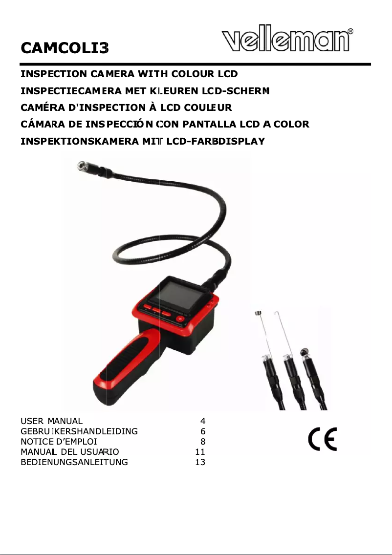 Image de la première page du manuel de l'appareil CAMCOLI3N