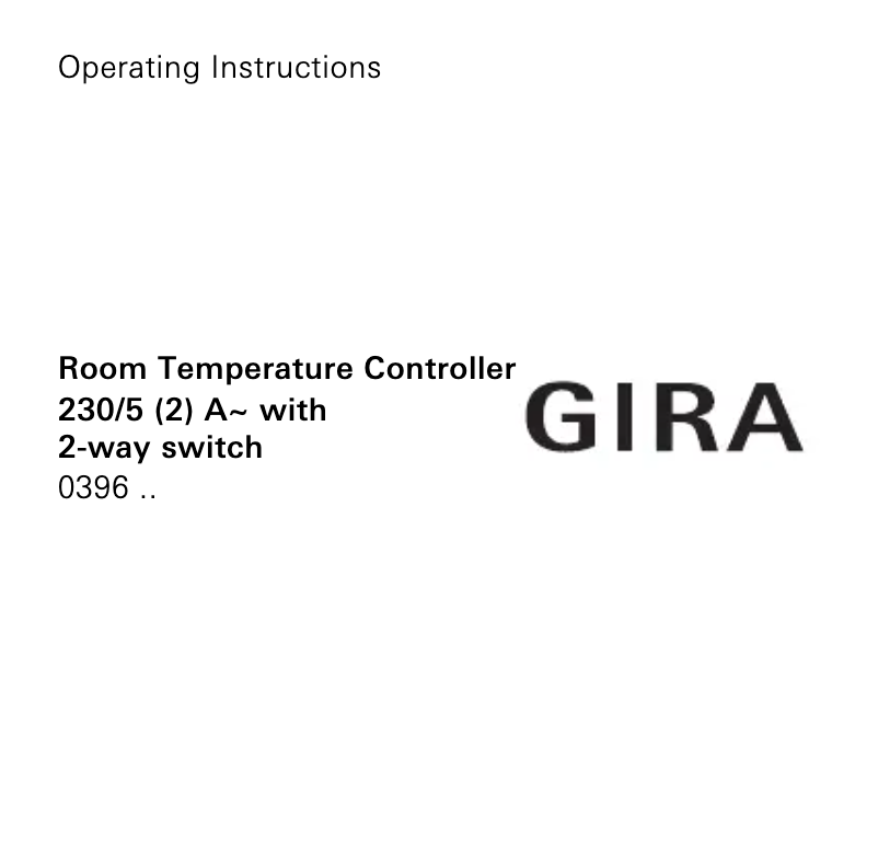 Page 1 de la notice Manuel utilisateur Gira 039626
