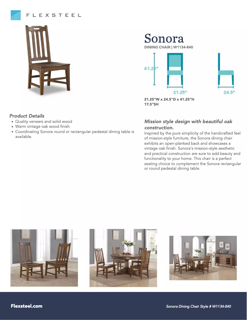 Page 1 de la notice Manuel utilisateur Flexsteel Sonora W1134-840