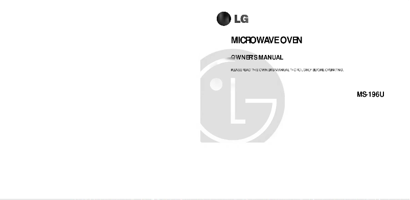 Page 1 de la notice Manuel utilisateur LG MS-195U