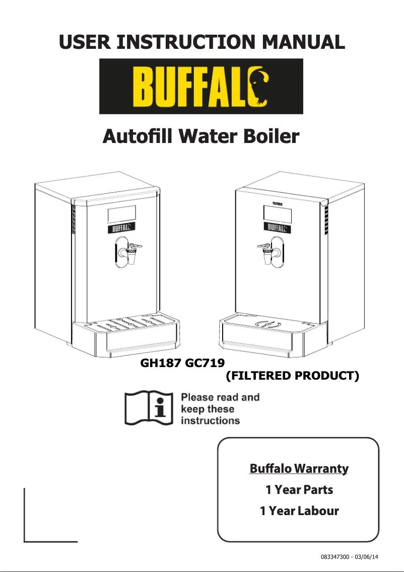 Page 1 de la notice Manuel utilisateur Buffalo GC719