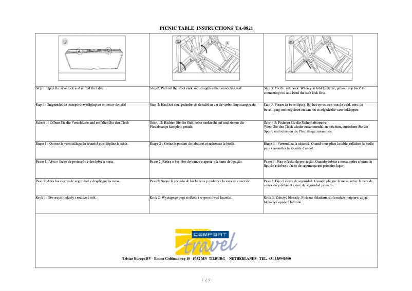 Page n°1 - Manuel utilisateur Brixton TA-0821