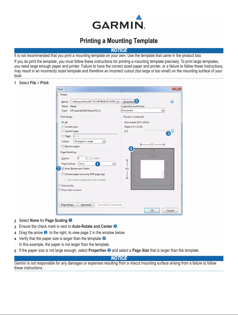 Page n°1 - Instructions / montage Garmin ECHOMAP Plus 95sv