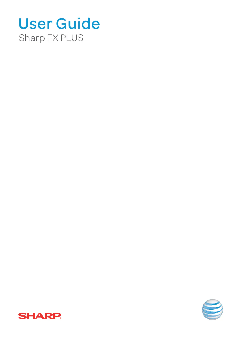 Page 1 de la notice Manuel utilisateur Sharp FX Plus