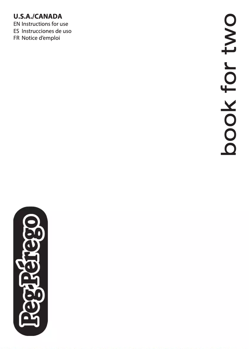 Page 1 de la notice Manuel utilisateur Peg Perego Book for two
