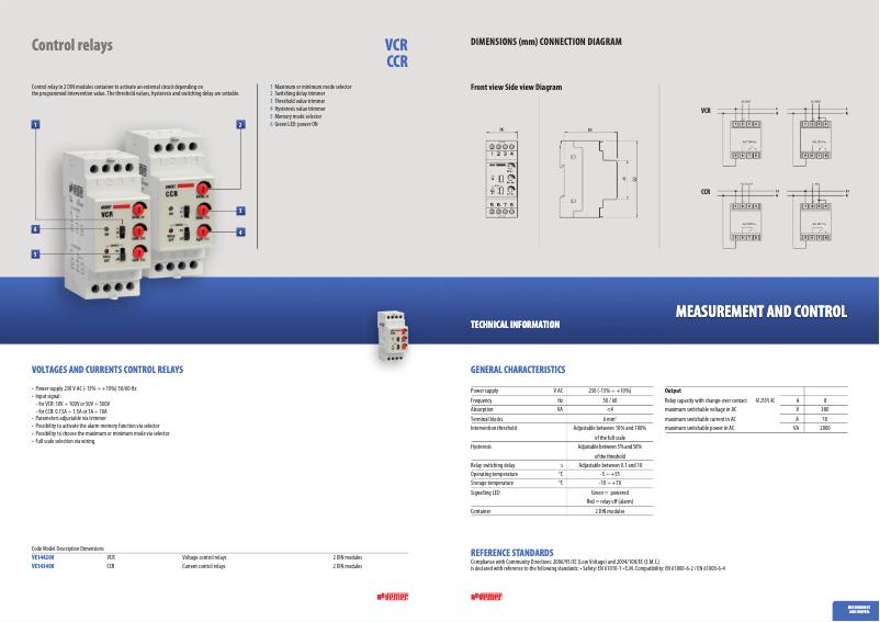 Page n°1 - Fiche technique Vemer CCR