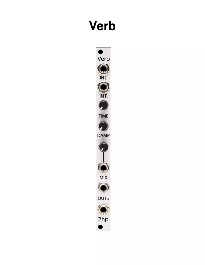 Page 1 de la notice Manuel utilisateur 2hp Verb