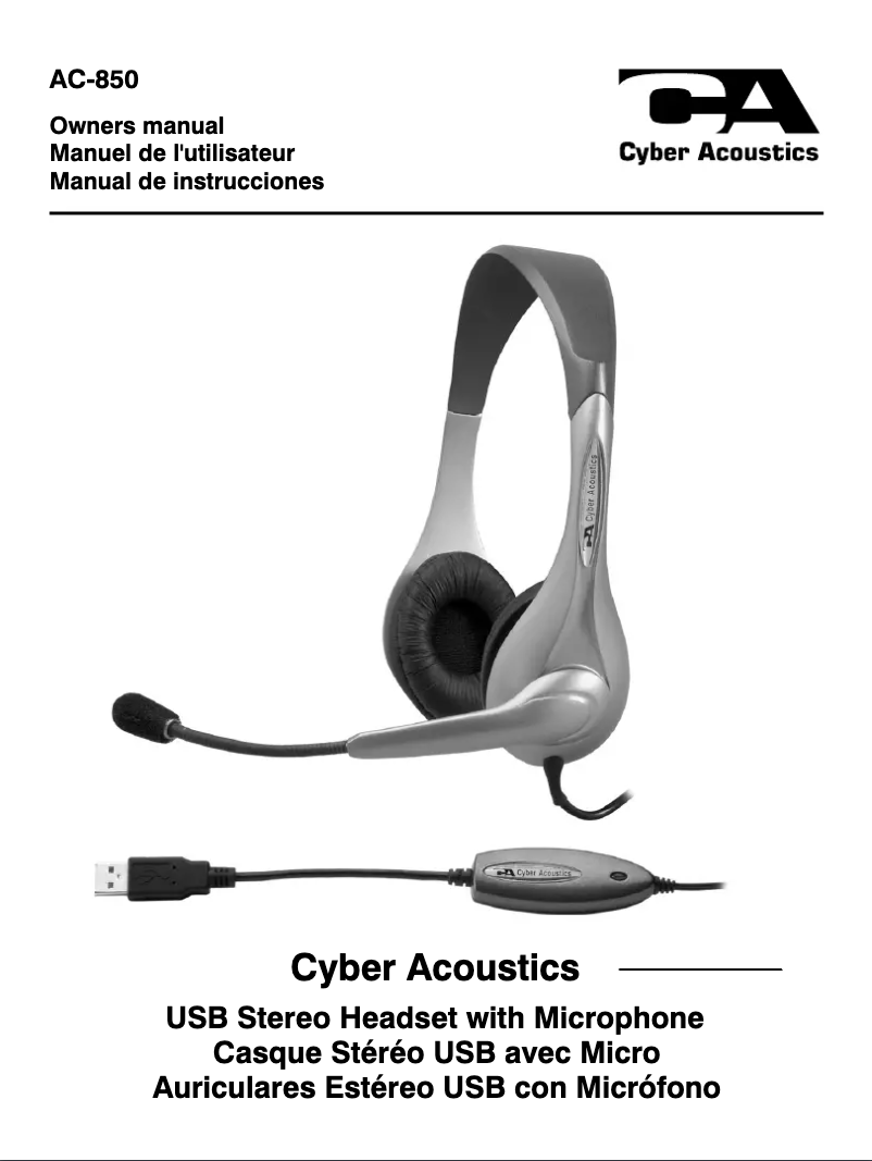 Página 1 del manual Manual de usuario Cyber Acoustics AC-851B