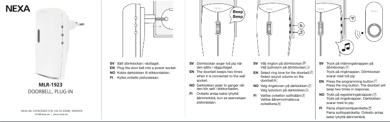 Image de la première page du manuel de l'appareil MLR-1923