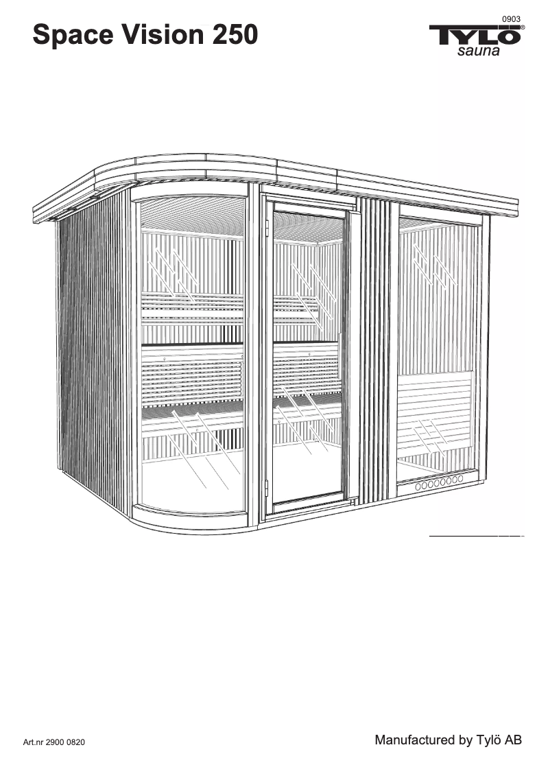 Page 1 de la notice Manuel utilisateur Tylö Space Vision 250