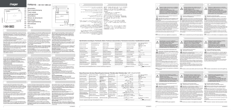 Image de la première page du manuel de l'appareil TYFS110