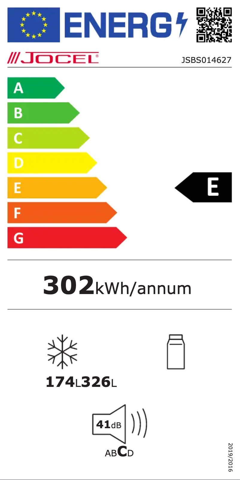 Page n°1 - Label énergétique Jocel JSBS014627