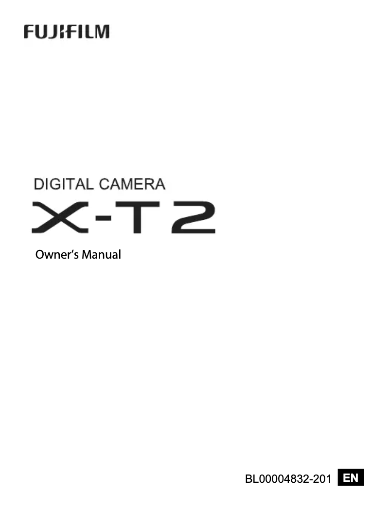 Page 1 de la notice Manuel utilisateur Fujifilm X-T2