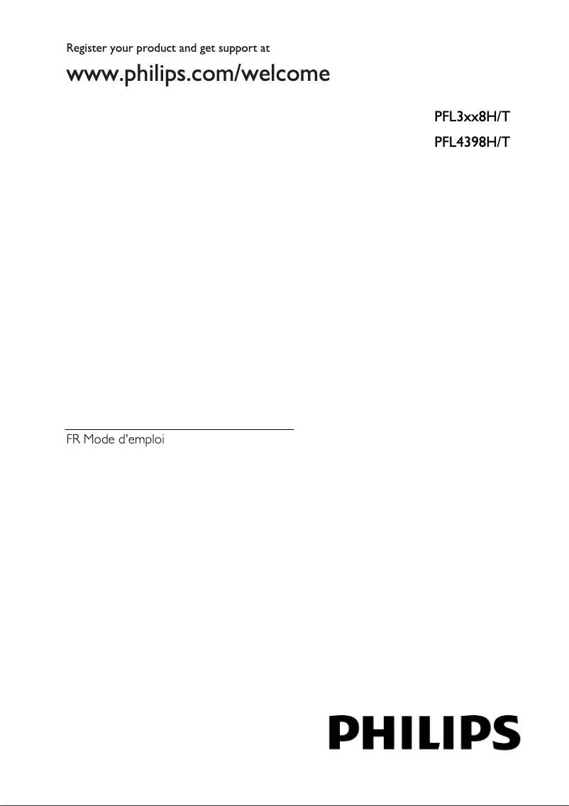 Page 1 de la notice Manuel utilisateur Philips 39PFL3188H