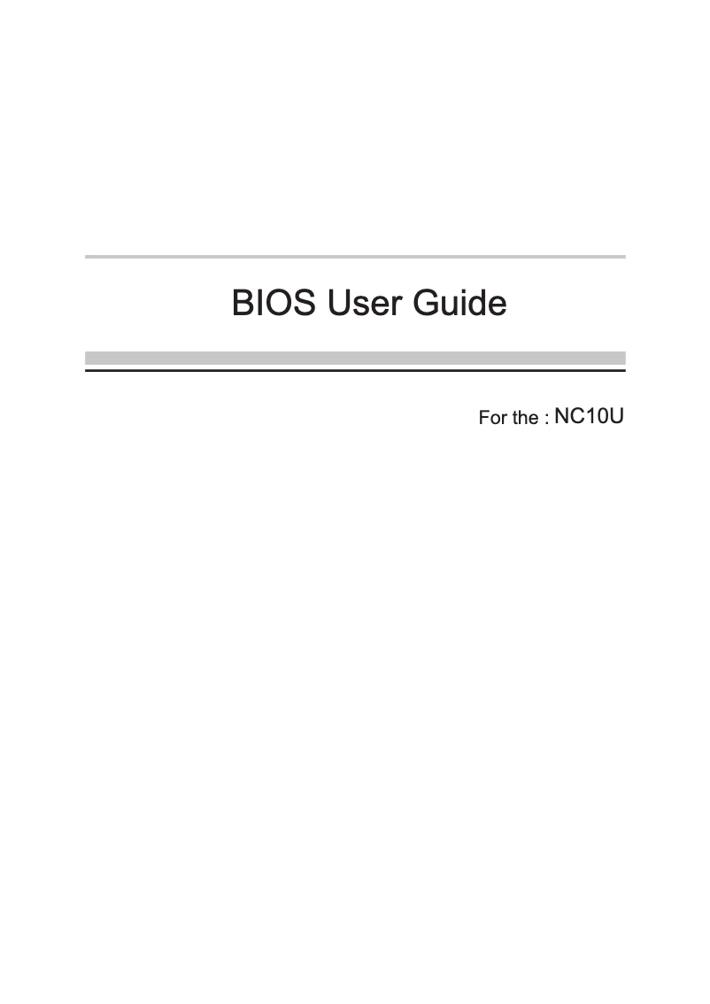 Page n°1 - Manuel utilisateur Shuttle XPC nano NC10U