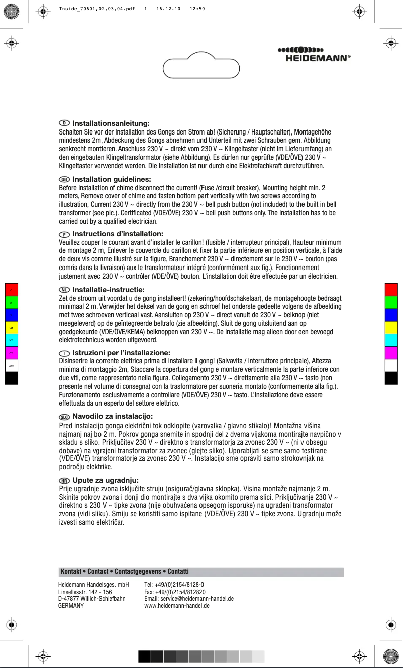 Page 1 of the manual User Manual Heidemann 70601