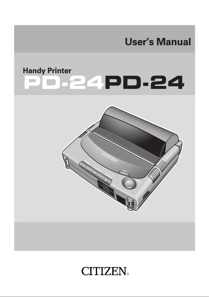 Image de la première page du manuel de l'appareil PD-24