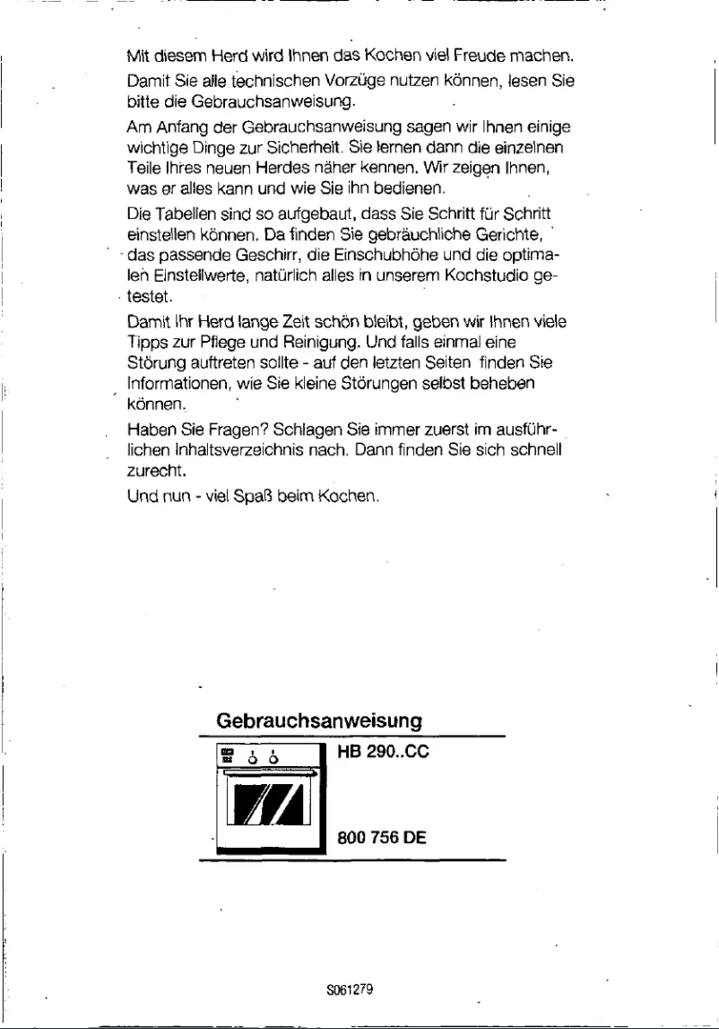 Page 1 de la notice Manuel utilisateur Siemens HB29024