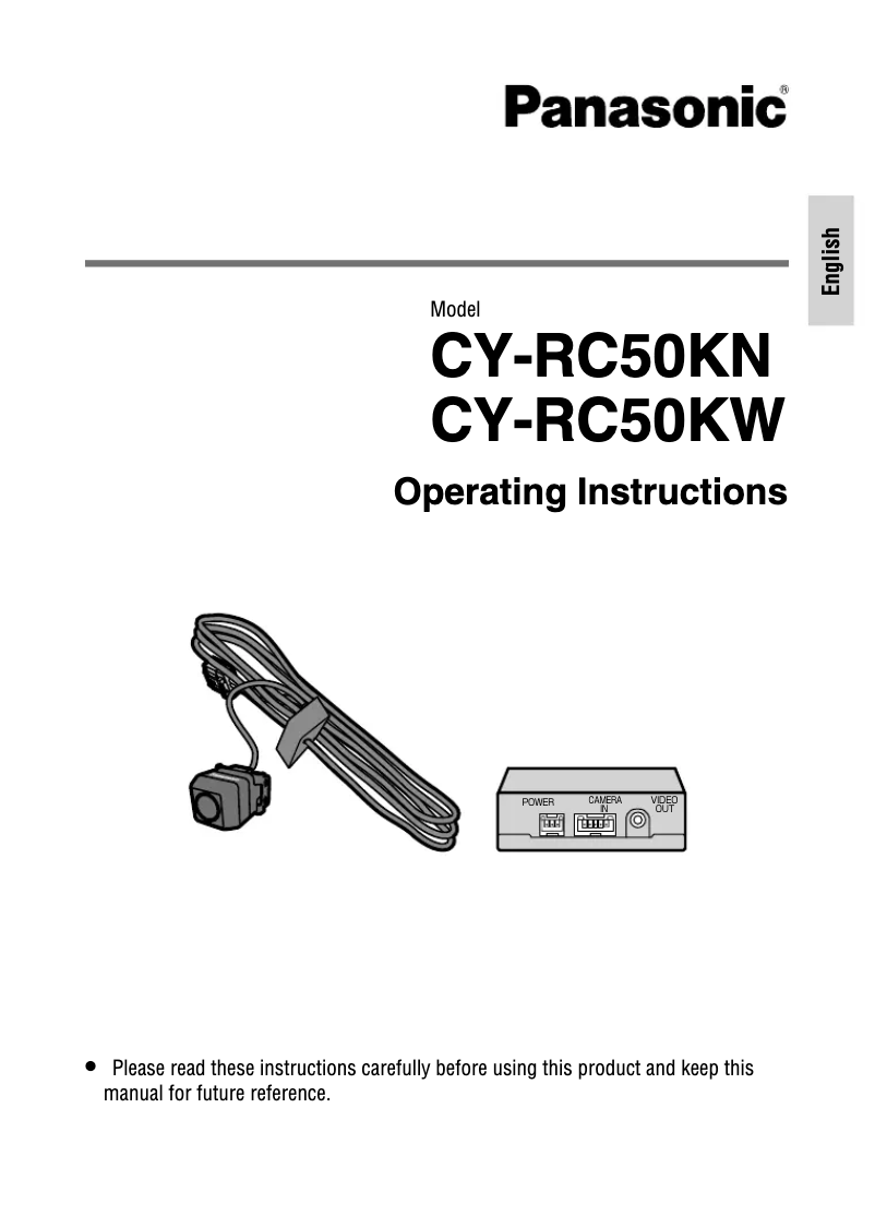 Page n°1 - Manuel utilisateur Panasonic CY-RC50