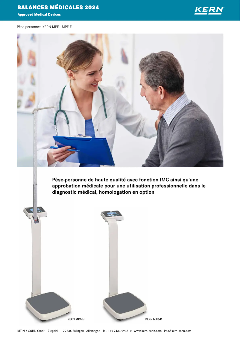 Page 1 de la notice Brochure Kern MPE 250K100PNM