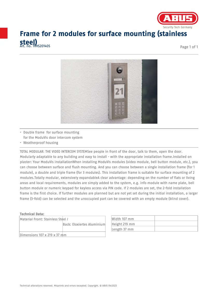 Image de la première page du manuel de l'appareil TVHS20140S