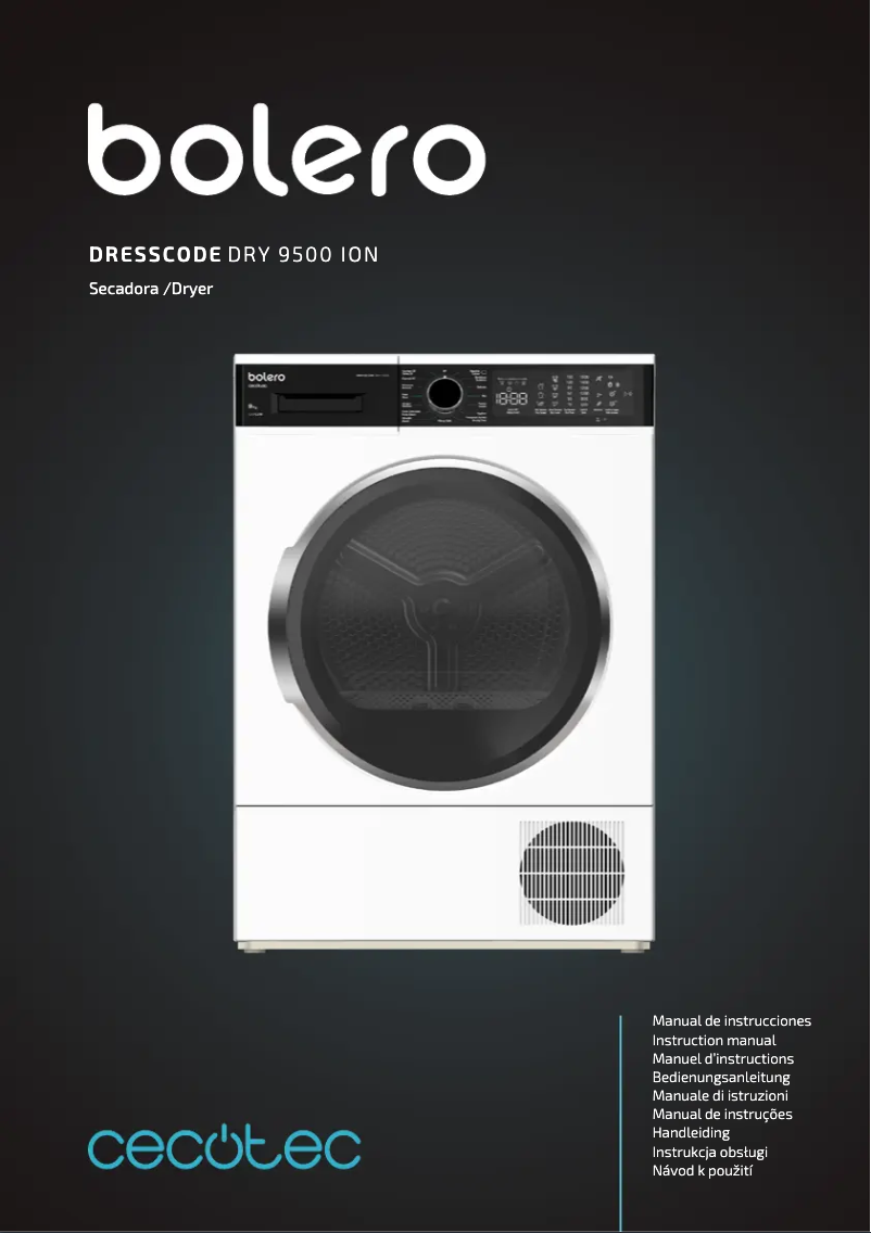 Image de la première page du manuel de l'appareil Bolero DressCode Dry 9500 Ion
