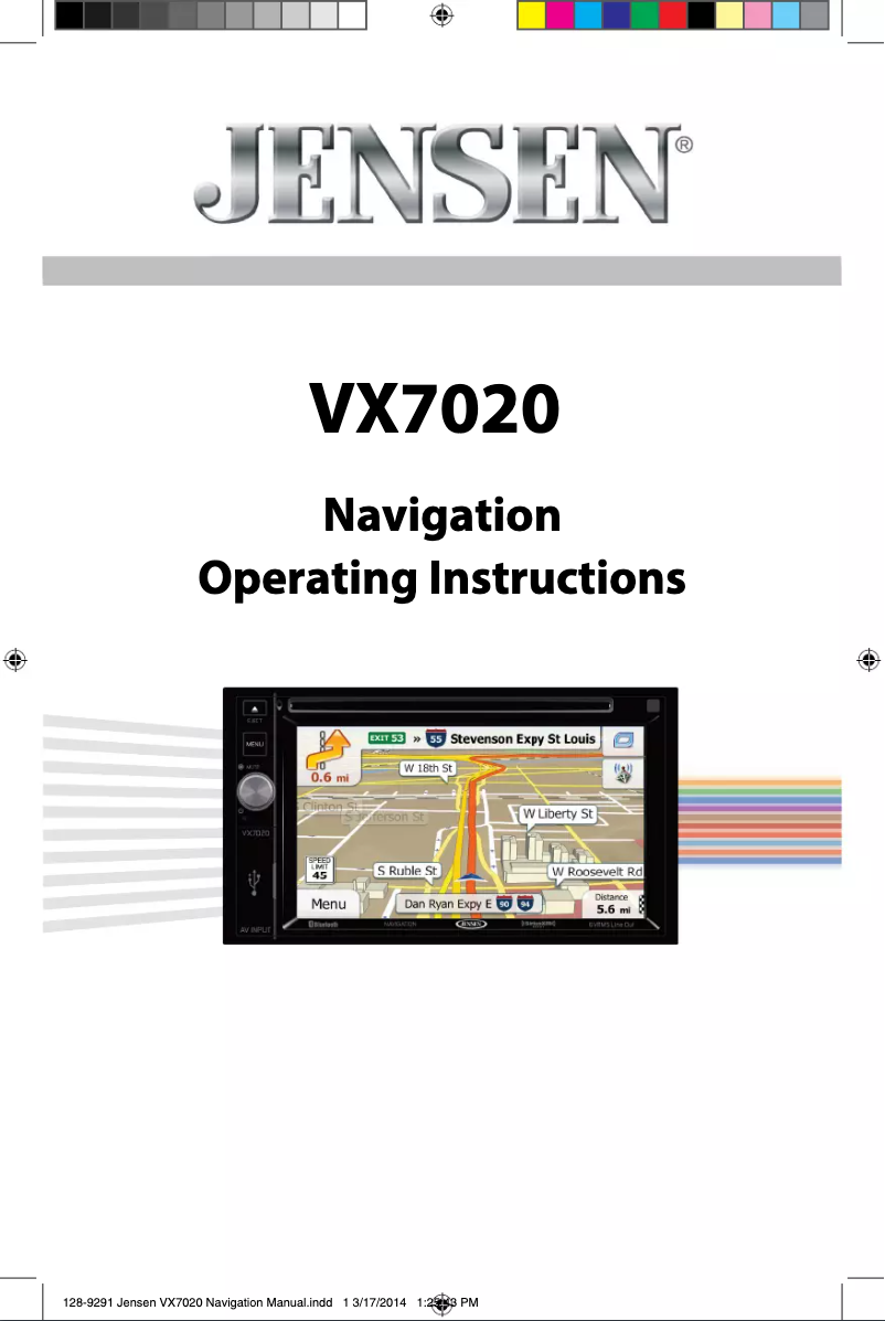 Page n°1 - Manuel utilisateur Jensen VX7020