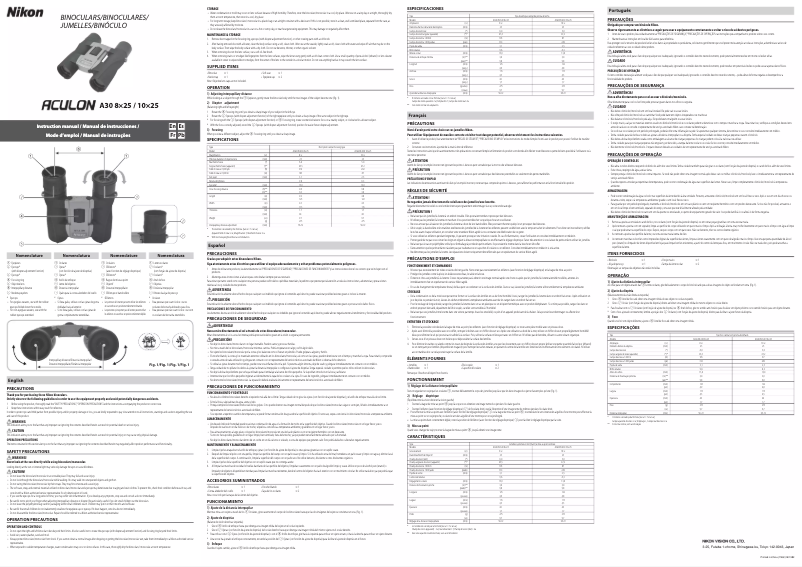 Image de la première page du manuel de l'appareil Aculon A30
