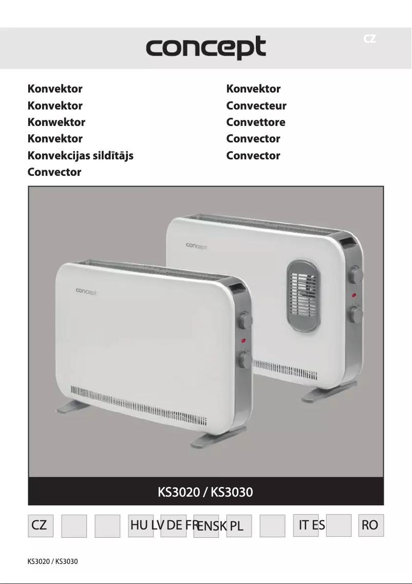 Page 1 de la notice Manuel utilisateur Concept KS3020