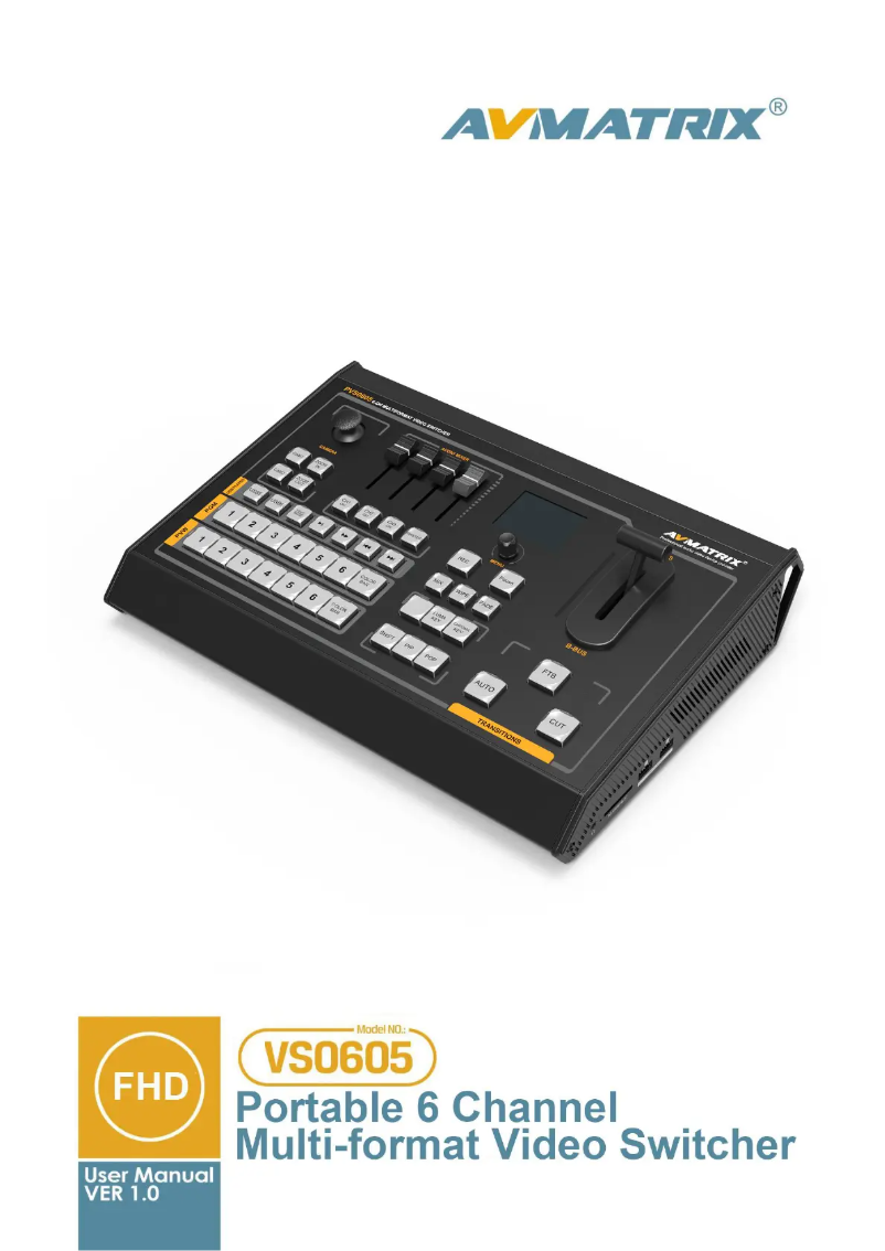 Page n°1 - Manuel utilisateur AVMATRIX VS0605