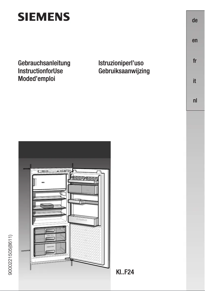 Page n°1 - Manuel utilisateur Siemens KI24FA50